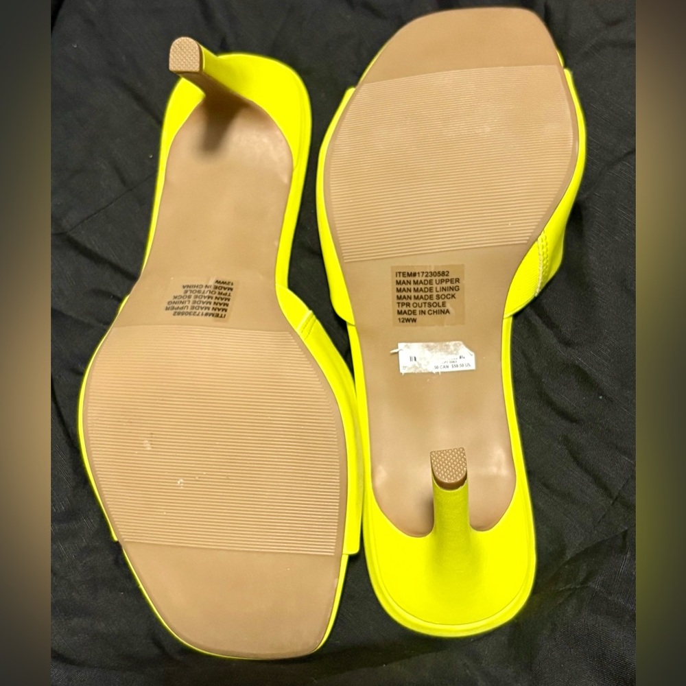Torrid Bright Yellow Slide Sandals - Picture 2 of 3